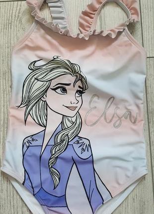 Яркий слитный сдельный купальник disney primark elsa