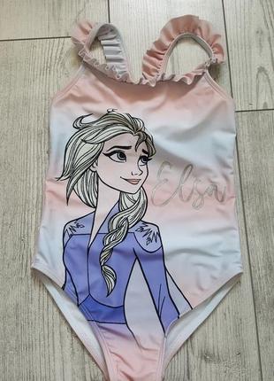 Яркий слитный сдельный купальник disney primark elsa2 фото