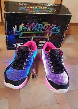 Светящиеся кроссовки для города skechers s lights-luminators 35 р-р 22 см3 фото