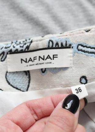 Мини юбка с вышивкой наф наф 36 размер с naf naf корткая плотная юбка3 фото