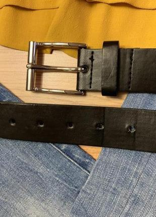 Фирменный кожаный черный ремень leather fashion,ремешок,пояс унисекс2 фото