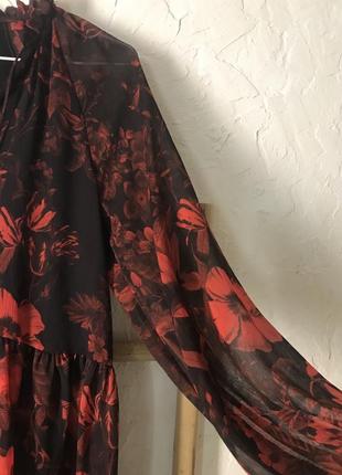 H&m воздушное платье в цветы 6
