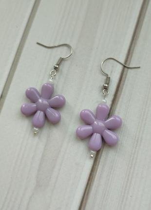 Сережки квітовки фіолетові