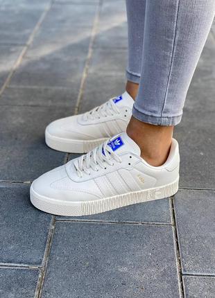 Жіночі кросівки adidas samba/  адідас самба білі