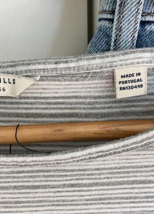 Jack wills 10/38 рр м светлая в серую полоску трикотажная свободная футболка6 фото