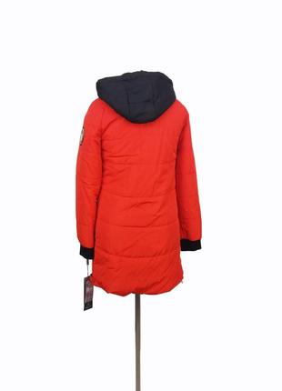 Куртка женская демисезонная hailuozi. яркий красный цвет5 фото