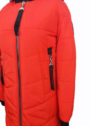 Куртка женская демисезонная hailuozi. яркий красный цвет2 фото