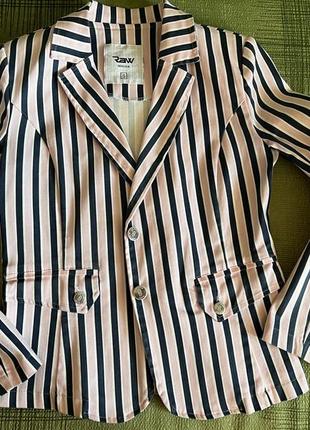 Костюм деним в полоску с рисунком на спине xs-s