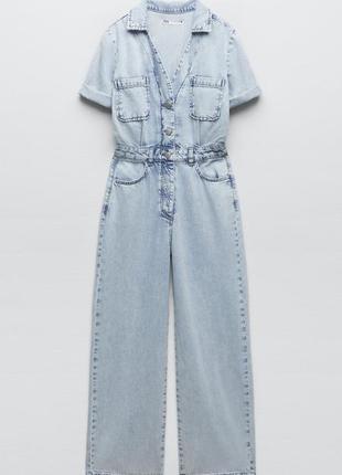 Комбез джинсовый комбинезон зара zara кюлоты