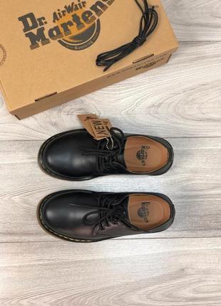 💖dr. martens💖женские кожаные чёрные туфли мартинс. демисезонные8 фото