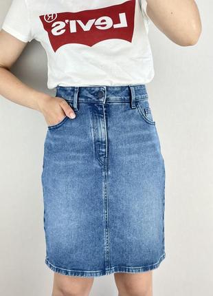 Джинсова спідниця hugo boss оригінал джинсовая юбка оригинал пряма прямая