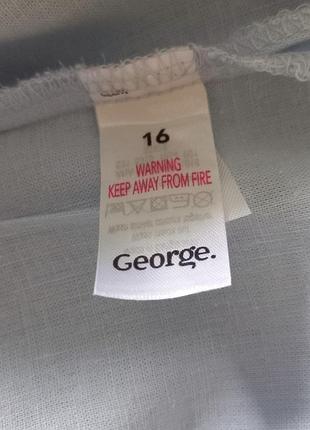 Лляна блакитна сорочка вільного крою4 фото