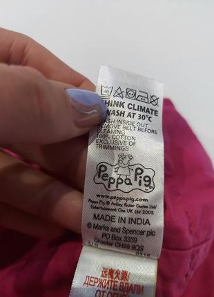 Нарядное платье свинка пеппа с пышной юбкой малиновое от m&s 2-4 года7 фото