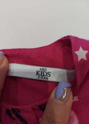 Нарядное платье свинка пеппа с пышной юбкой малиновое от m&s 2-4 года8 фото