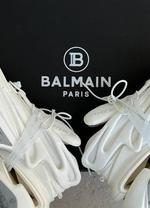 Трендовые женские кроссовки balmain. цвет белый с серым.2 фото