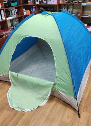 Палатка туристическая раскладная 200 х 200 см двухместная с москитной сеткой (50390)