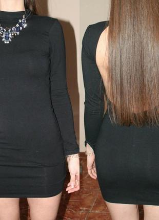 Шикарное черное платье с открытой спинкой от американского бренда nasty gal3 фото