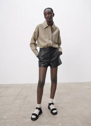 Шкіряні шорти zara