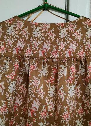 F&f 100% натуральный шелк замечательная блуза в цветочный принт4 фото