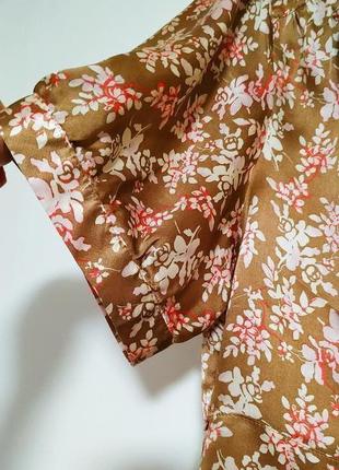 F&f 100% натуральный шелк замечательная блуза в цветочный принт5 фото