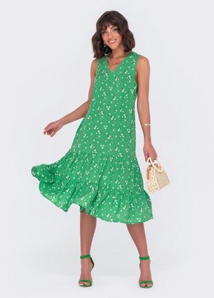 Сукня а-силуету з v-подібним вирізом