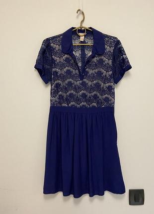 Елегантна синя міні сукня forever21