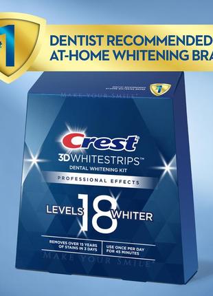 Набір для відбілювання crest 3d white professional effects 10 пар смужок & паста сrest brilliance 114 фото