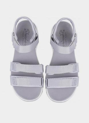 Жіночі сандалії skechers/ оригінальні сандалії сірого кольору3 фото