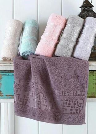 Набір рушники махрові vip cotton ece, баклажан