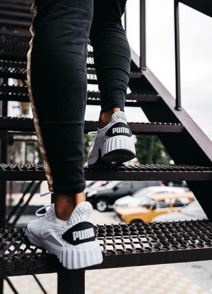 Мужские белые кроссовки пума puma defy white black8 фото