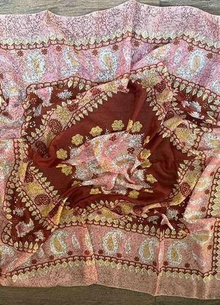 1, жіноча легка хустка штанельна квадратна розмір 100 см*100 см2 фото