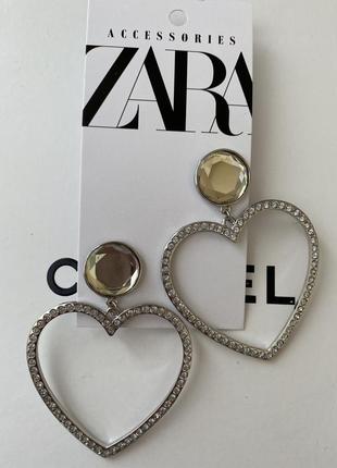 Серьги zara серьги серьги сердечки сердечка оригинал