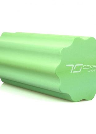 Масажний ролик 7sports профільований yoga roller eva ro3-45 зелений (45*15см.)2 фото