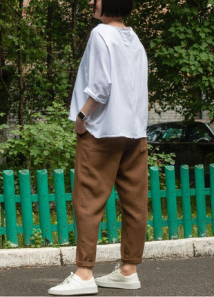 Классные льняные брюки-бойфренды от украинского бренда zosya yanishevska3 фото