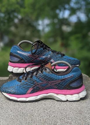 Asics gel-nimbus 17 — mosaic blue/onyx/pink glow1 фото