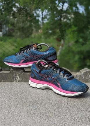 Asics gel-nimbus 17 — mosaic blue/onyx/pink glow3 фото