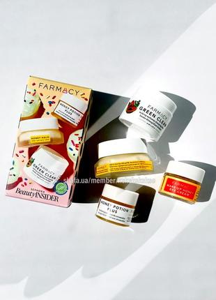 Набор farmacy clean skincare set крем, маска, бальзам для демакияжа, крем под глаза1 фото