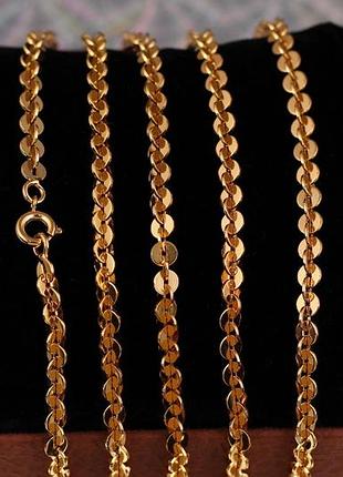 Цепь xuping jewelry  плотная якорная 50 см 4 мм золотистая
