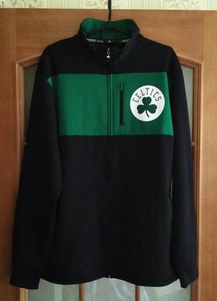 Чоловіча олімпійка кофта зип adidas nba boston celtics (l-xl)