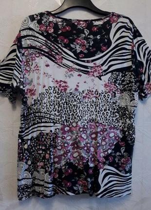 Нарядная летняя блуза, 54-56-58, тонкий стрейчевый трикотаж из натуральной вискозы и эластана, canda by c&a2 фото