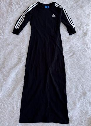 Стильное черное спортивное платье adidas3 фото