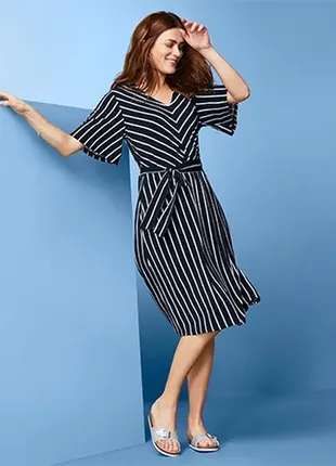 Сукня tcm tchibo темно-синє в білу смужку. розмір 40/42 евро