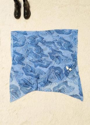 Легкий літній шарф голубий синій платок хустка2 фото
