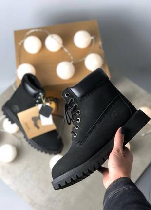 🍁timberland black🍁мужские чёрные кожаные демисезонные ботинки тимберленд.