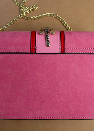 Topshop маленькая летняя сумочка через плечо розовая с тигром кроссбоды zara bershka6 фото