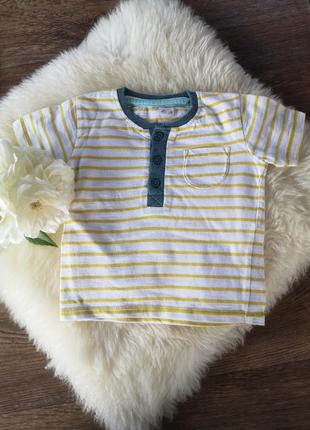 Трикотажная футболка на 6-12 месяцев