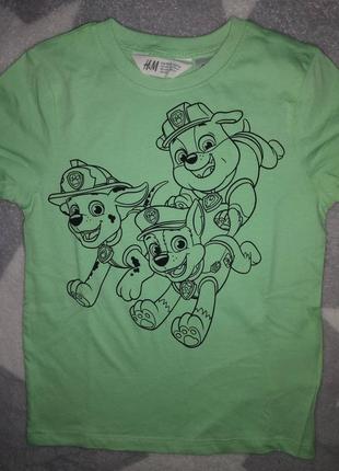 Бирюзовая футболка щенячий патруль paw patrol h&m1 фото