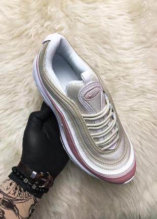 Nike air max 97 pink beige. жіночі демісезонні кросівки найк.