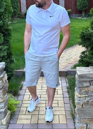 Мужской качественный костюм футболка поло и трикотажные шорты. качественный набор на лето шорты двунитка и футболка с воротником5 фото