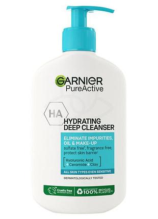Garnier pure активный увлажняющий глубокое очищающее средство, 250 ml